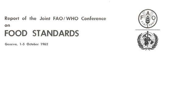 The joint FAO/WHO Food Standards Conference requests the creation of the Codex Alimentarius